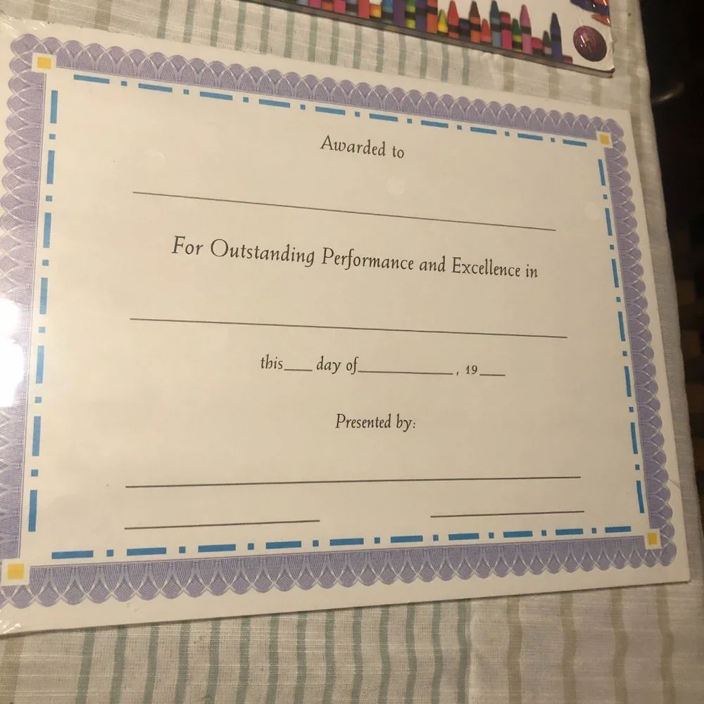 Award Print Papers, Smiley face letter head and Sticker Seals